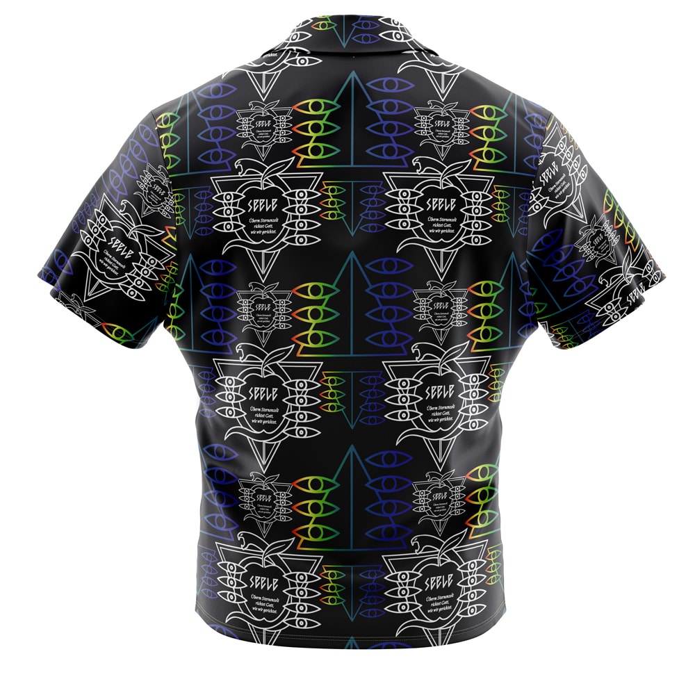 seele Button Up Hawaiian Shirt back - Evangelion Merch