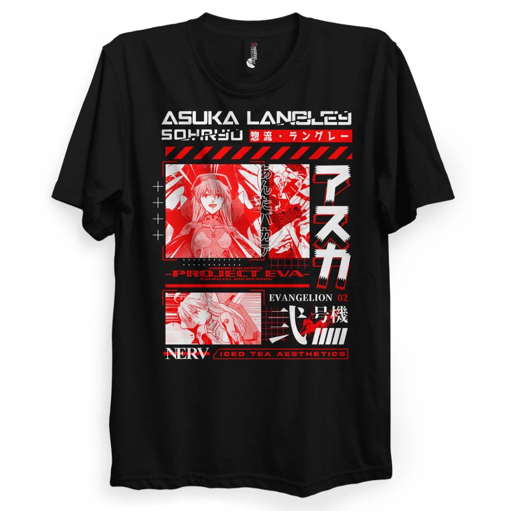 Evangelion T-shirts – Asuka Langley Sohryu Vintage Style Classic T-shirt 2 - Evangelion Merch Evangelion T-shirts – Asuka Langley Sohryu Vintage Style Classic T-shirt - Image 2