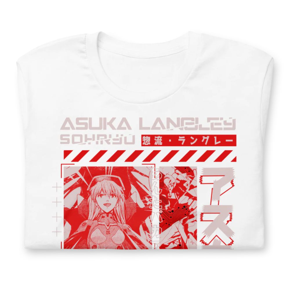 Evangelion T-shirts – Asuka Langley Sohryu Vintage Style Classic T-shirt 3 - Evangelion Merch Evangelion T-shirts – Asuka Langley Sohryu Vintage Style Classic T-shirt - Image 3