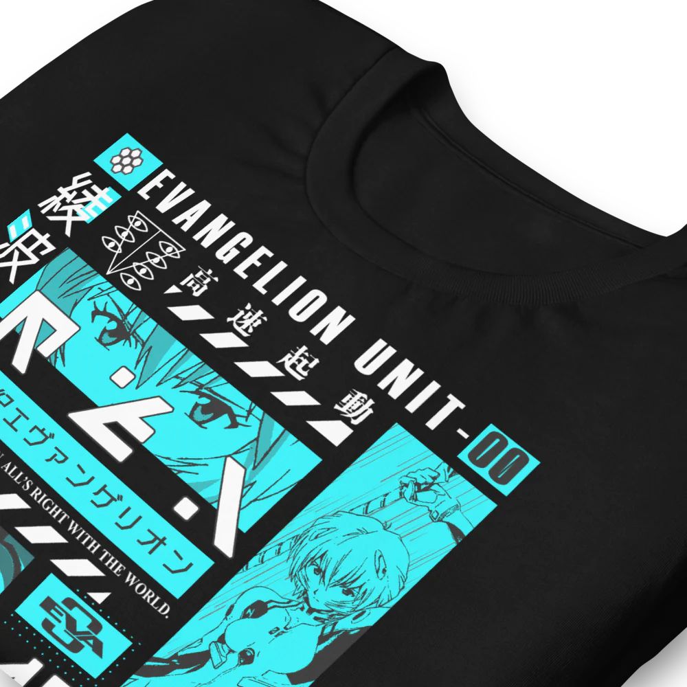 Evangelion T-shirts – REI Evangelion Unit 00 Classic T-shirt 2 - Evangelion Merch Evangelion T-shirts – REI Evangelion Unit 00 Classic T-shirt - Image 2