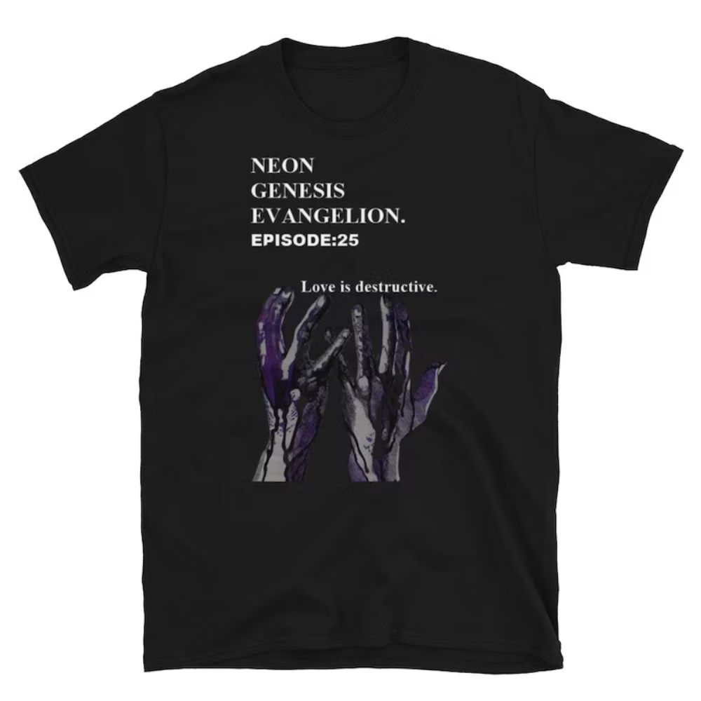 Evangelion T-shirts – Neon Genesis Evangelion Anime T-shirt 3 - Evangelion Merch Evangelion T-shirts – Neon Genesis Evangelion Anime T-shirt - Image 3