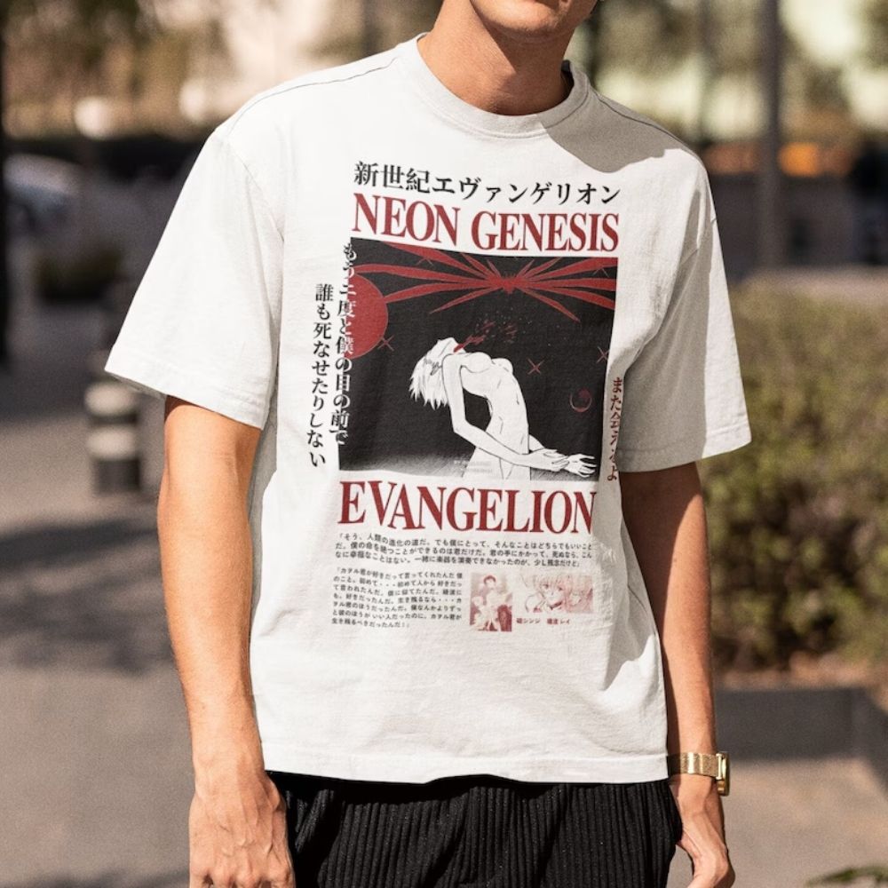Evangelion T-shirts – Misato Katsuragi Evangelion Anime T-shirt 2 - Evangelion Merch Evangelion T-shirts – Misato Katsuragi Evangelion Anime T-shirt - Image 2