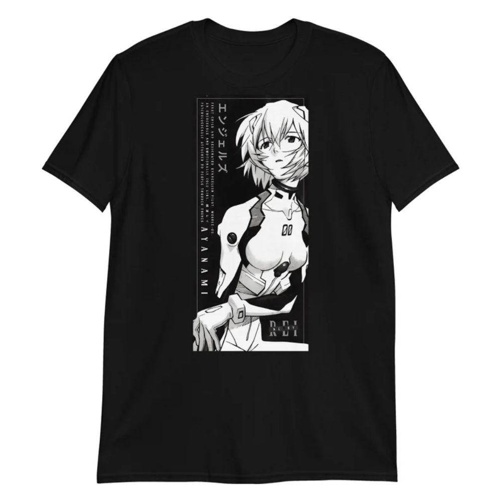 Evangelion T-shirts – Rei Ayanami Neon Genesis Evangelion Anime T-shirt 2 - Evangelion Merch Evangelion T-shirts – Rei Ayanami Neon Genesis Evangelion Anime T-shirt - Image 2