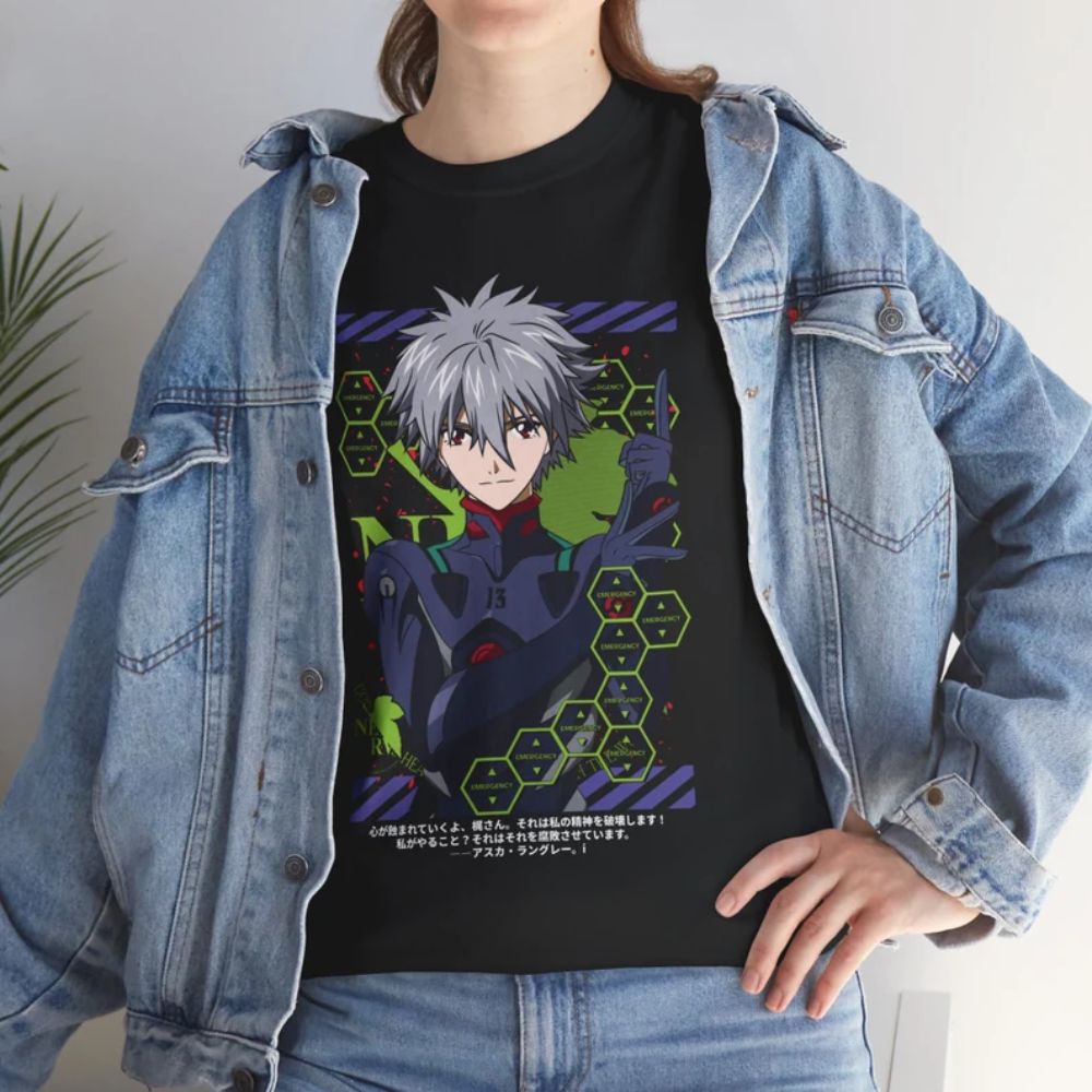 Evangelion T-shirts – Nagisa Kaworu Neon Genesis Evangelion T-shirt 2 - Evangelion Merch Evangelion T-shirts – Nagisa Kaworu Neon Genesis Evangelion T-shirt - Image 2