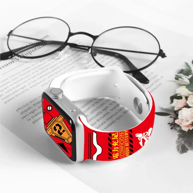 Evangelion Anime Silicone Strap for Apple Watch Band Accessories 4 - Evangelion Merch Evangelion Anime Silicone Strap for Apple Watch Band Accessories - Image 4