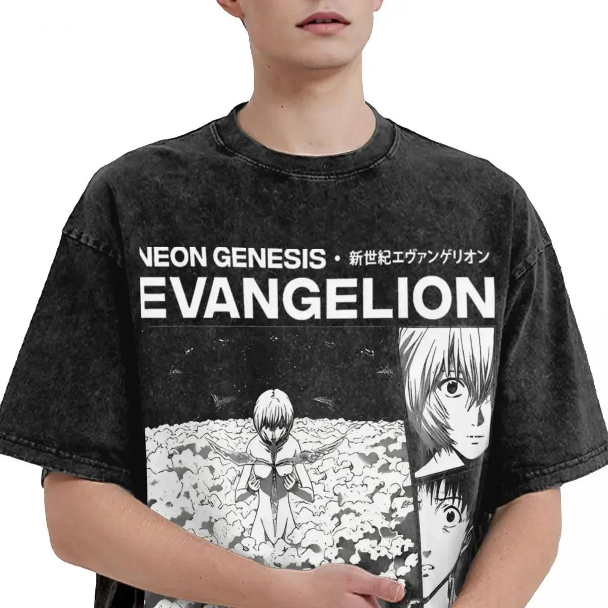 Evangelion Rei Ayanamie Aesthetic Vintage T-Shirts 3 - Evangelion Merch Evangelion Rei Ayanamie Aesthetic Vintage T-Shirts - Image 3
