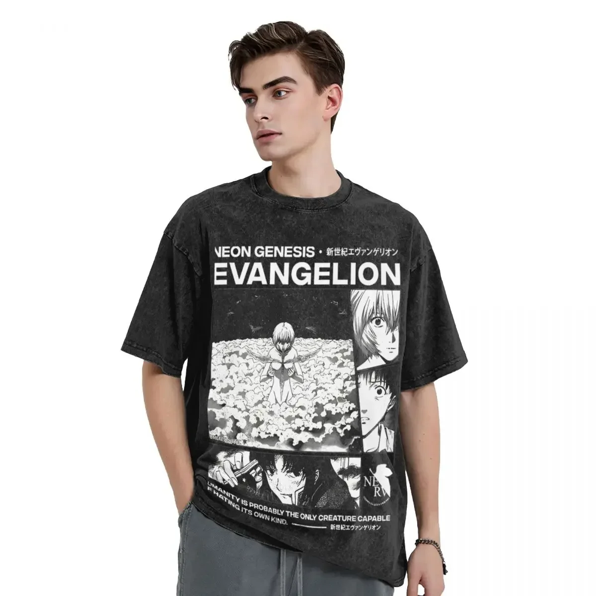Evangelion Rei Ayanamie Aesthetic Vintage T-Shirts 2 - Evangelion Merch Evangelion Rei Ayanamie Aesthetic Vintage T-Shirts - Image 2