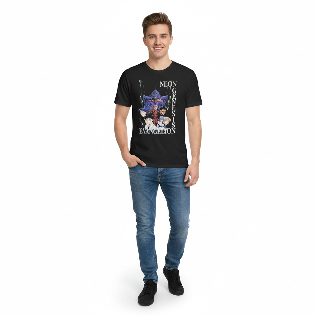Eva-01 Mech Nerv First Child Vintage Anime T-Shirt 2 - Evangelion Merch Eva-01 Mech Nerv First Child Vintage Anime T-Shirt - Image 2