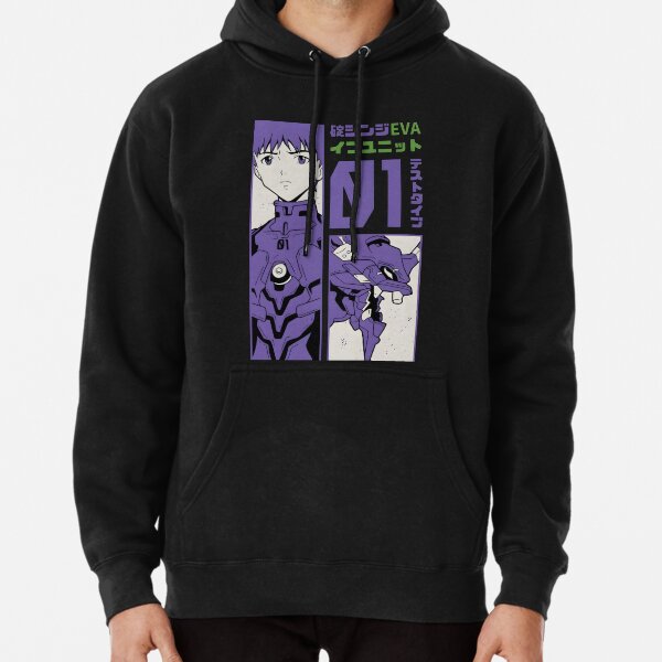 Shinji Neon Genesis Evangelion Eva01 Anime Pullover Hoodie RB2912