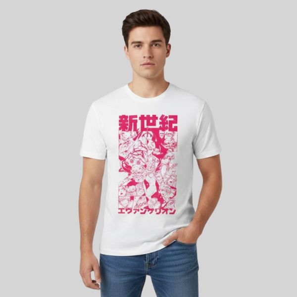 Evangelion 2nd Impact! Magenta TTPM2602 T-shirt 2 - Evangelion Merch Evangelion 2nd Impact! Magenta TTPM2602 T-shirt - Image 2
