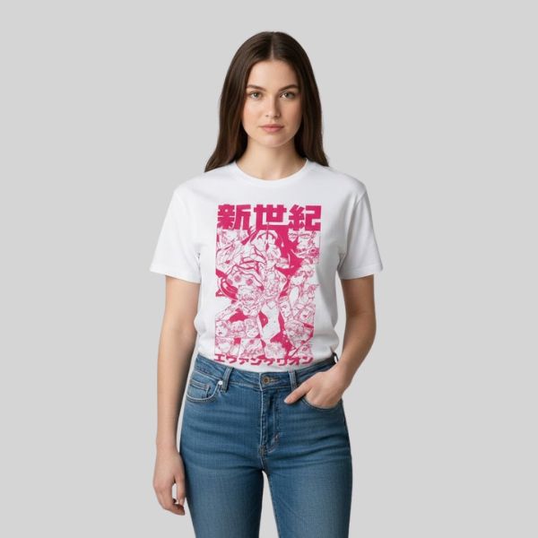Evangelion 2nd Impact! Magenta TTPM2602 T-shirt 3 - Evangelion Merch Evangelion 2nd Impact! Magenta TTPM2602 T-shirt - Image 3