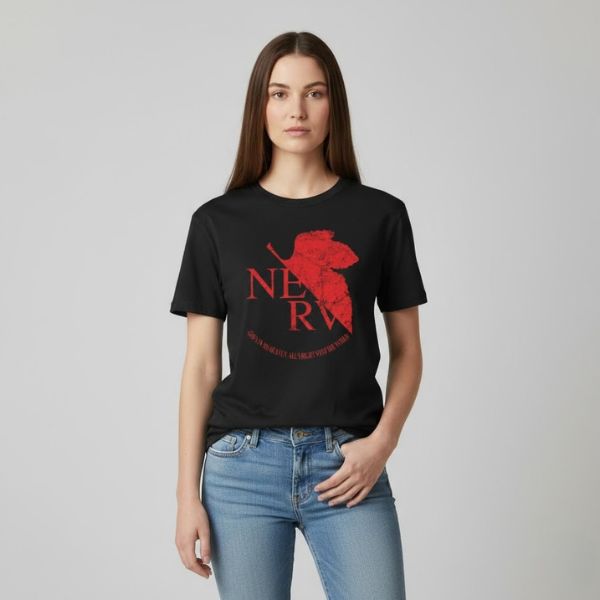 Evangelion Vintage Nerv TTPM2402 T-Shirt 3 - Evangelion Merch Evangelion Vintage Nerv TTPM2402 T-Shirt - Image 3