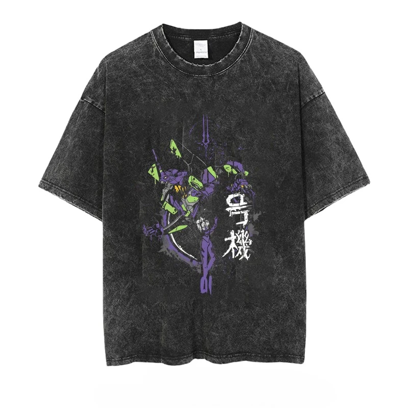 Anime Evagelion PTTT1103 Washed T-shirt
