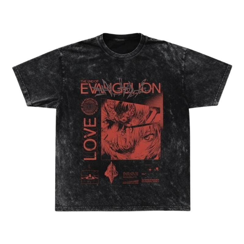 Evangelion Asuka Impact TTPM2104 Washed T-shirt
