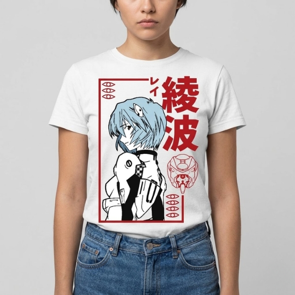 Evangelion Rei Ayanami TTPM0704 T-Shirt 2 - Evangelion Merch Evangelion Rei Ayanami TTPM0704 T-Shirt - Image 2