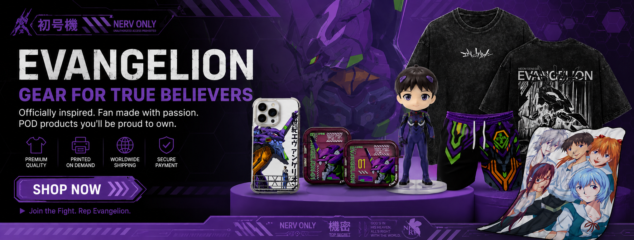 55 AM - Evangelion Merch